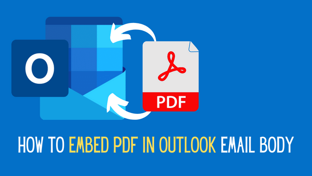 Embed pdf in outlook email body