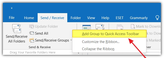 Outlook Quick Access Toolbar - How To Add Or Remove