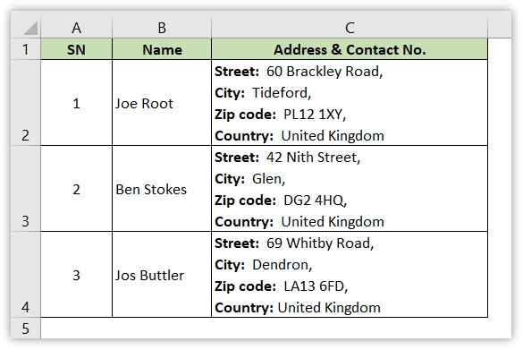 add extra line in excel cell mac