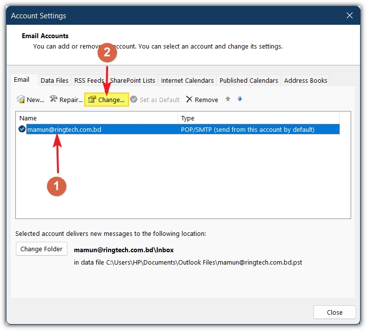 How to change Outlook display name Outlook School