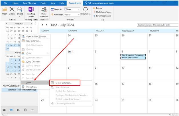 share outlook calendar is very easy